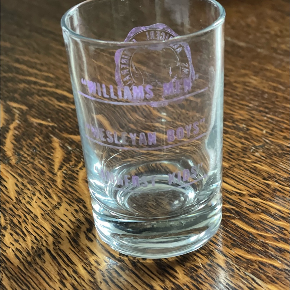 Williams, Wesleyan, Amherst college shot glass